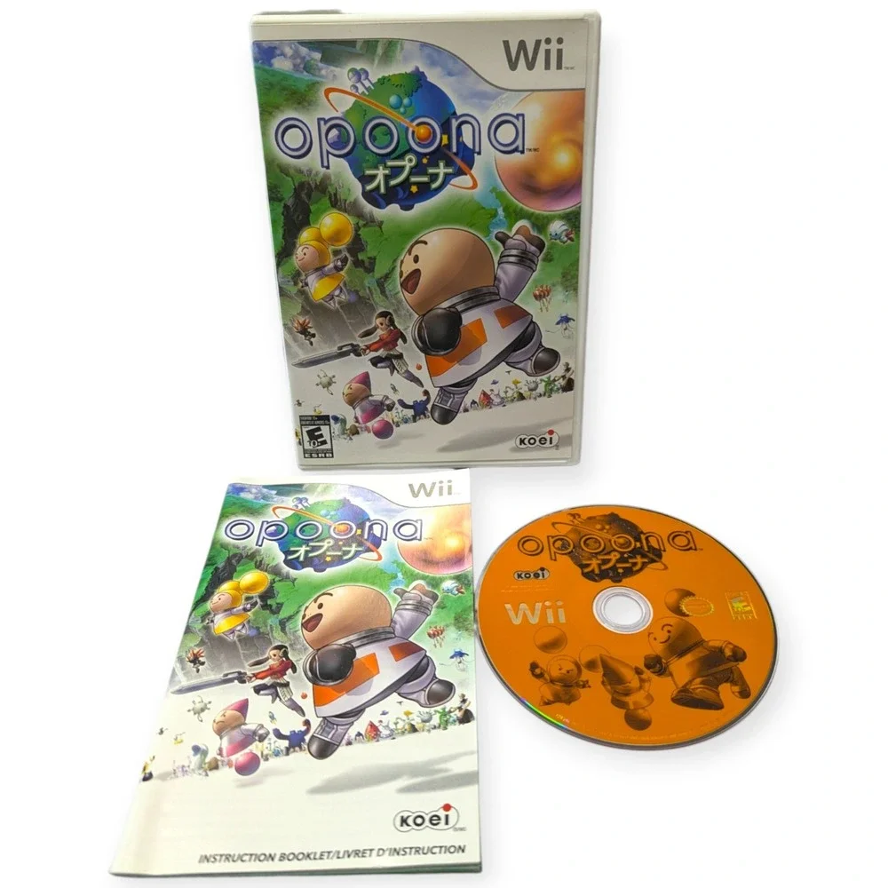 Opoona Nintendo Wii RPG Koei 2008 Complete CIB White Case
